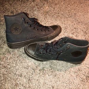 Black high top converse